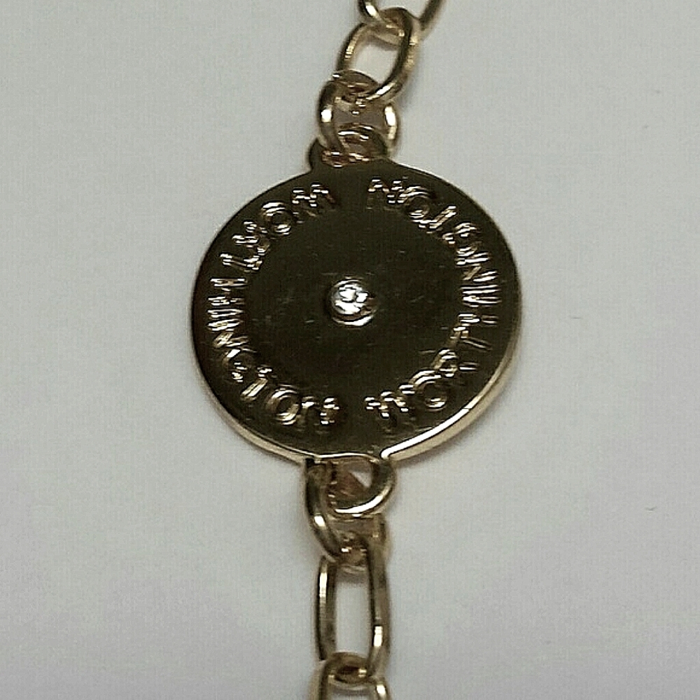 GOLD AND SILVER DISK NECKLACE - Picture 5 of 7